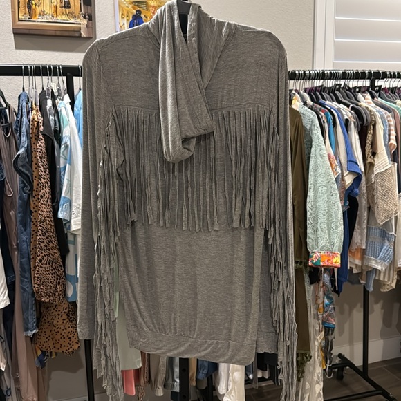 #133 POL Heather Gray Zip-Up Hoodie - Picture 2 of 5